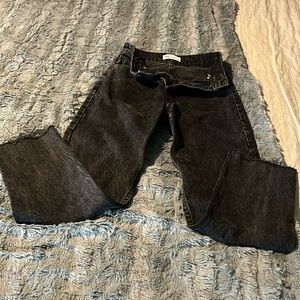 Zara jeans. Black wash. Cutoff cuff style. Size 0
